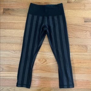 Lululemon cropped striped leggings